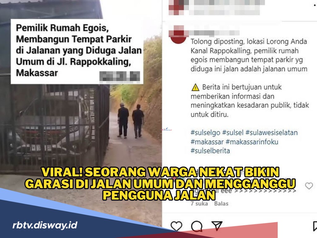 Duh! Warga Ini Nekat Bikin Garasi Mobil Setinggi 3 Meter di Jalan Umum 