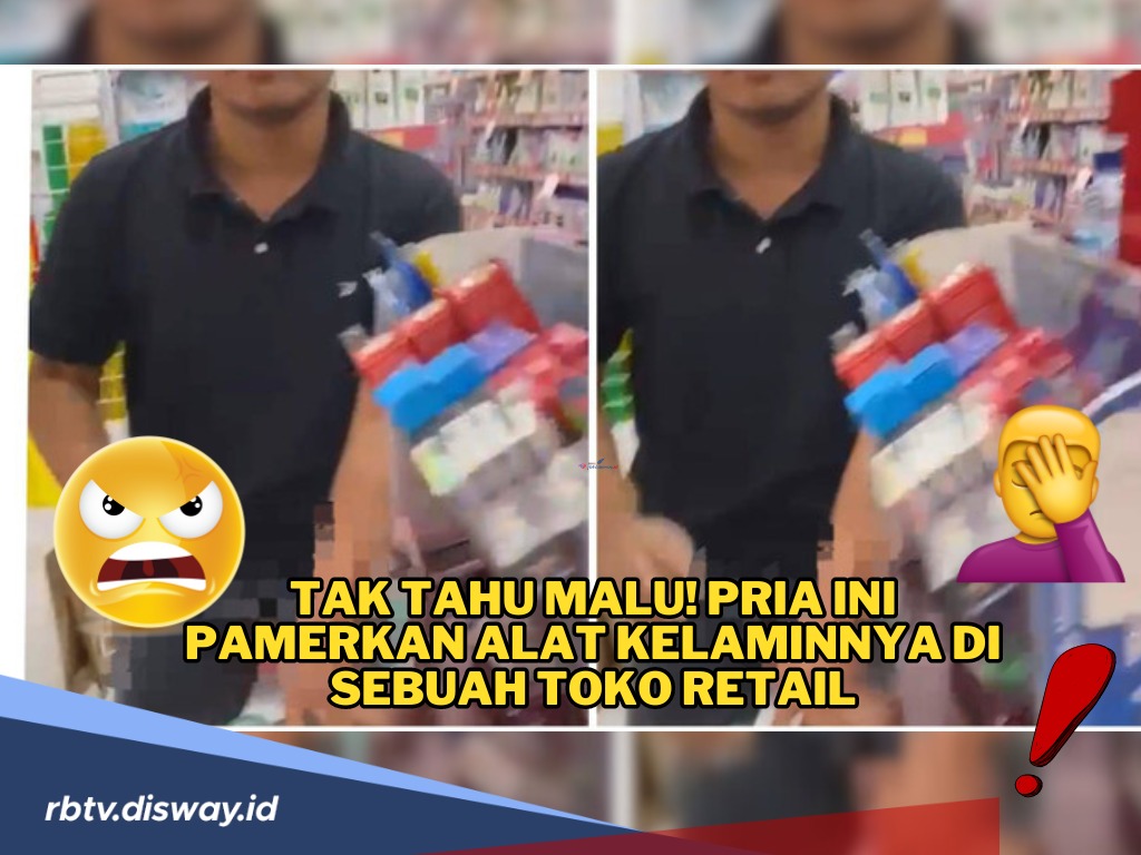 Tak Tahu Malu! Pria Berbaju Hitam Ini Bikin Resah, Pamerkan Alat Kelamin ke Karyawan di Toko Retail