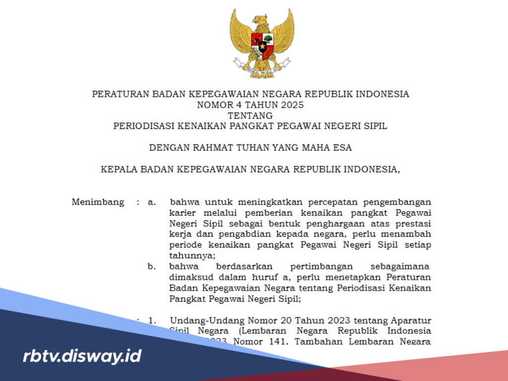 PNS Bisa Naik Pangkat Setiap Bulan, Ini Syarat dan Ketentuannya