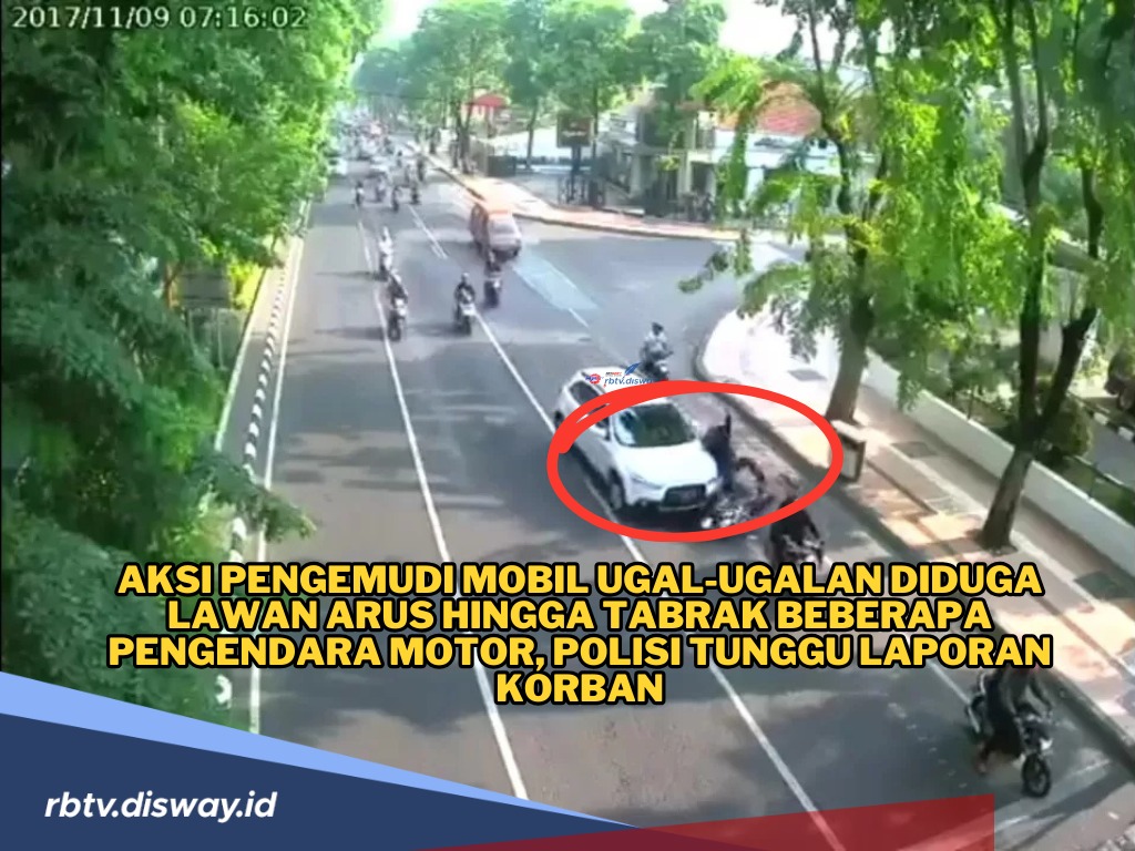 Mobil Mewah Lawan Arus hingga Tabrak Sejumlah Pengendara Motor, Polisi Turun Tangan 