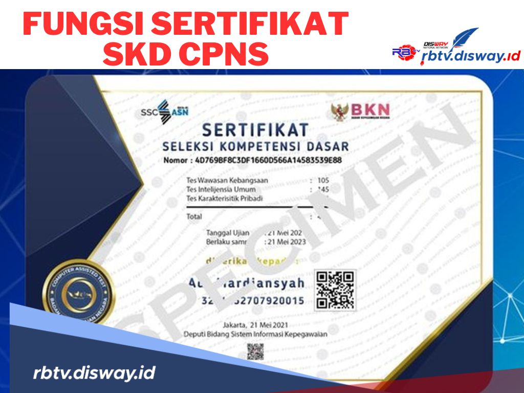 Jangan Sampai Hilang, Ini 3 Fungsi Utama Sertifikat SKD CPNS