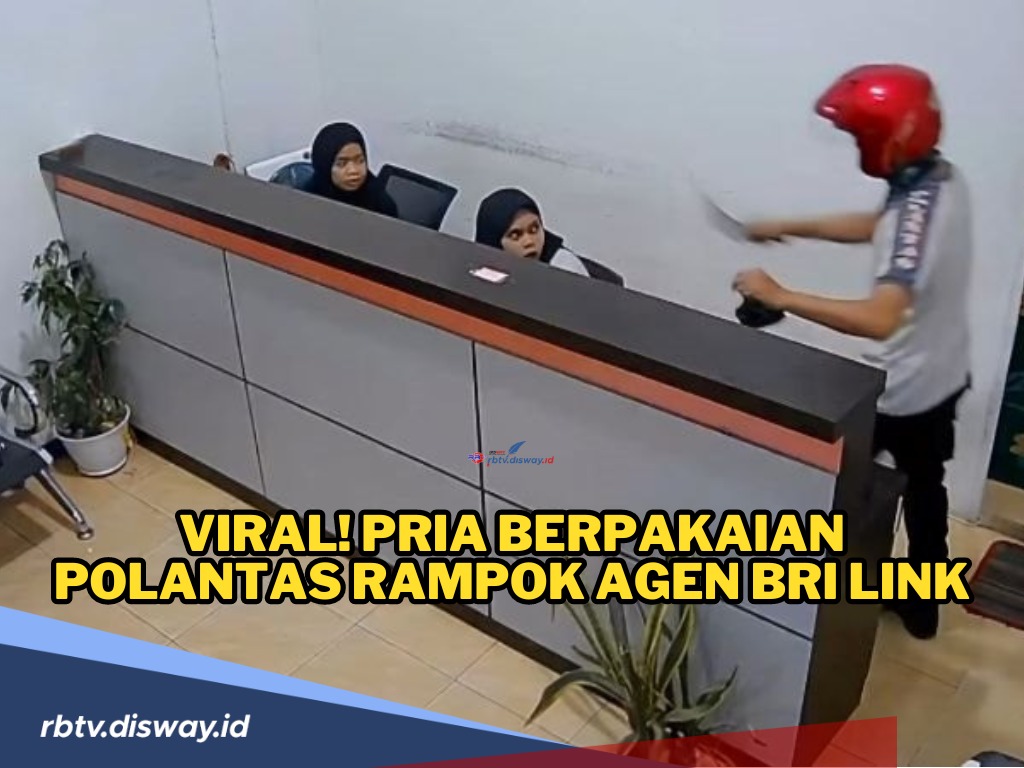 Viral! Pria Berpakaian Polantas Rampok Agen BRI Link, Ancam Pegawai dengan Pisau, Rp 27 Juta Raib!