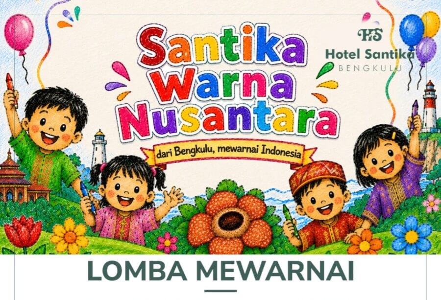 Hotel Santika Bengkulu Hadirkan 'Santika Warna Nusantara', Lomba Mewarnai untuk Mengasah Kreativitas Anak