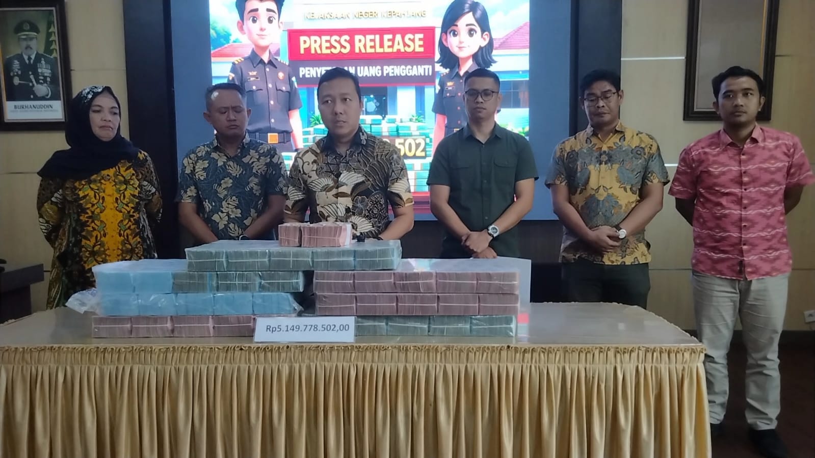 Kejari Kepahiang Serahkan Pengembalian Uang Korupsi Rp 5,1 Miliar ke Kas Negara