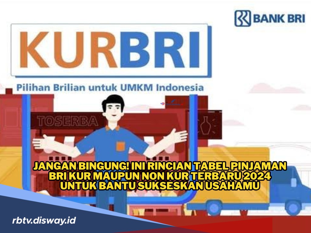 Tabel Angsuran Pinjaman KUR dan Non KUR BRI 2024 untuk Modal Dana Usaha UMKM