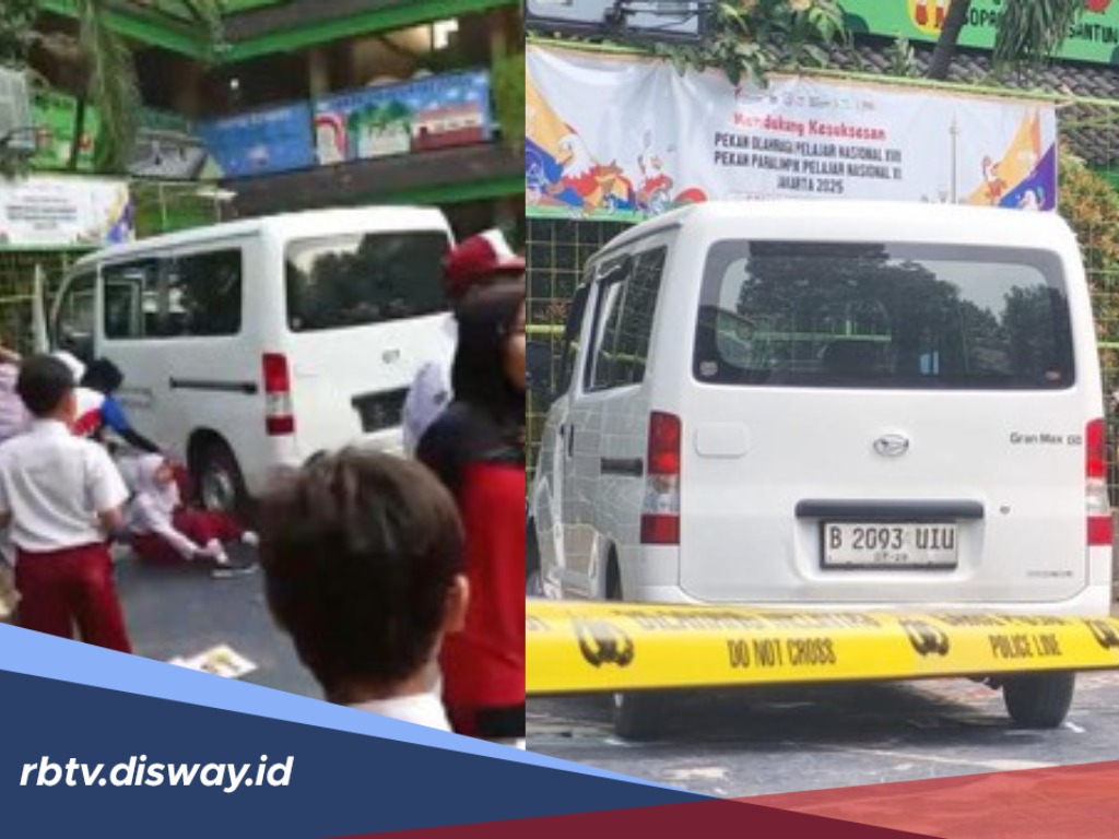 Mobil MBG Tabrak Gerbang Sekolah Hingga Ambruk Sebelum Tabrak Puluhan Siswa