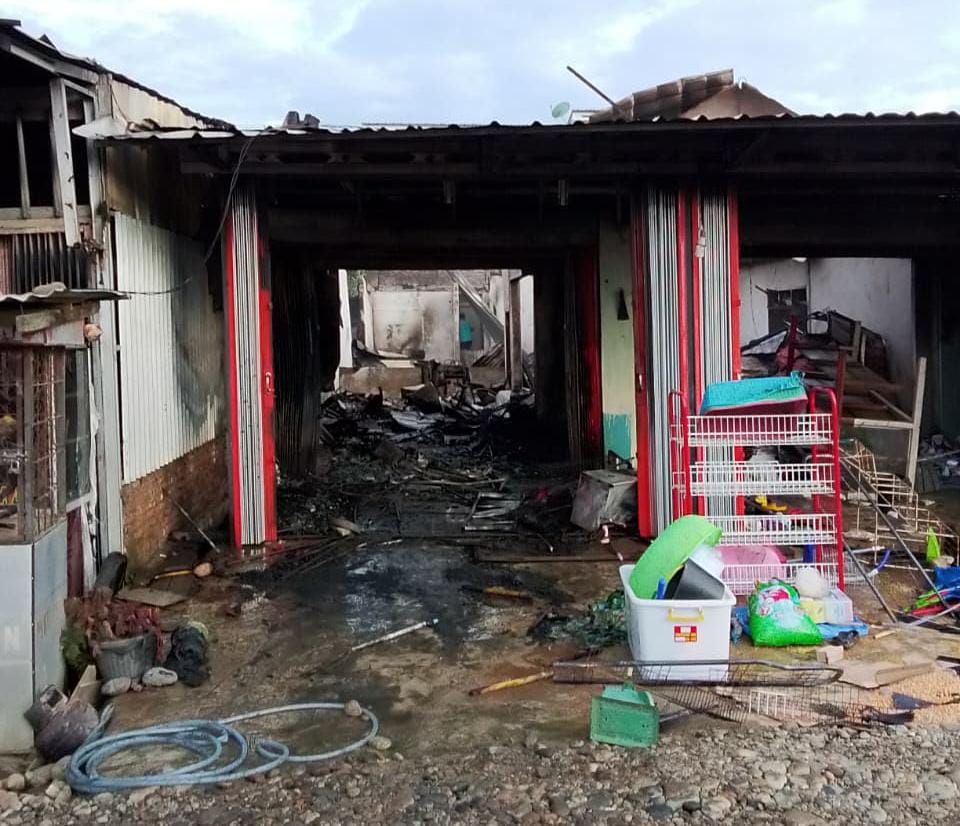 3 Ruko di Pasar Kamis Marga Sakti Seblat Hangus Terbakar, Diduga Korsleting Listrik