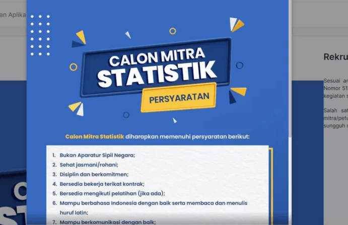 Tahapan Rekrutmen Mitra Statistik BPS 2026 yang Harus Dipahami