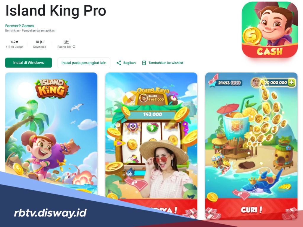 Akhir Bulan Dapat Saldo DANA Gratis dari Game Island King Pro, Begini Cara Klaimnya