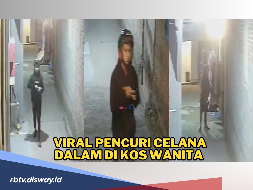 Viral Pencuri Celana Dalam di Kos Wanita Terekam Kamera CCTV, Kaum Wanita Jadi Resah