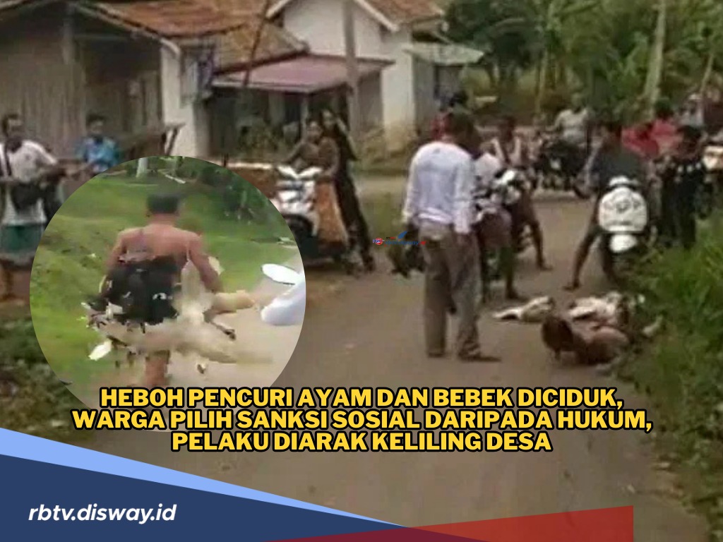 Apes, Diduga Curi Ternak, Pria Ini Diarak Warga Keliling Desa