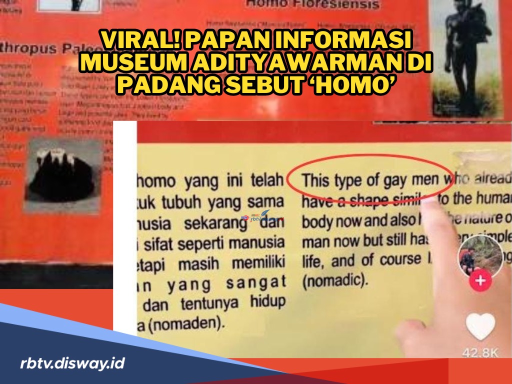 Viral! Papan Informasi Museum Adityawarman di Padang Sebut ‘Homo’,  TikToker Ungkap Kesalahan Informasi
