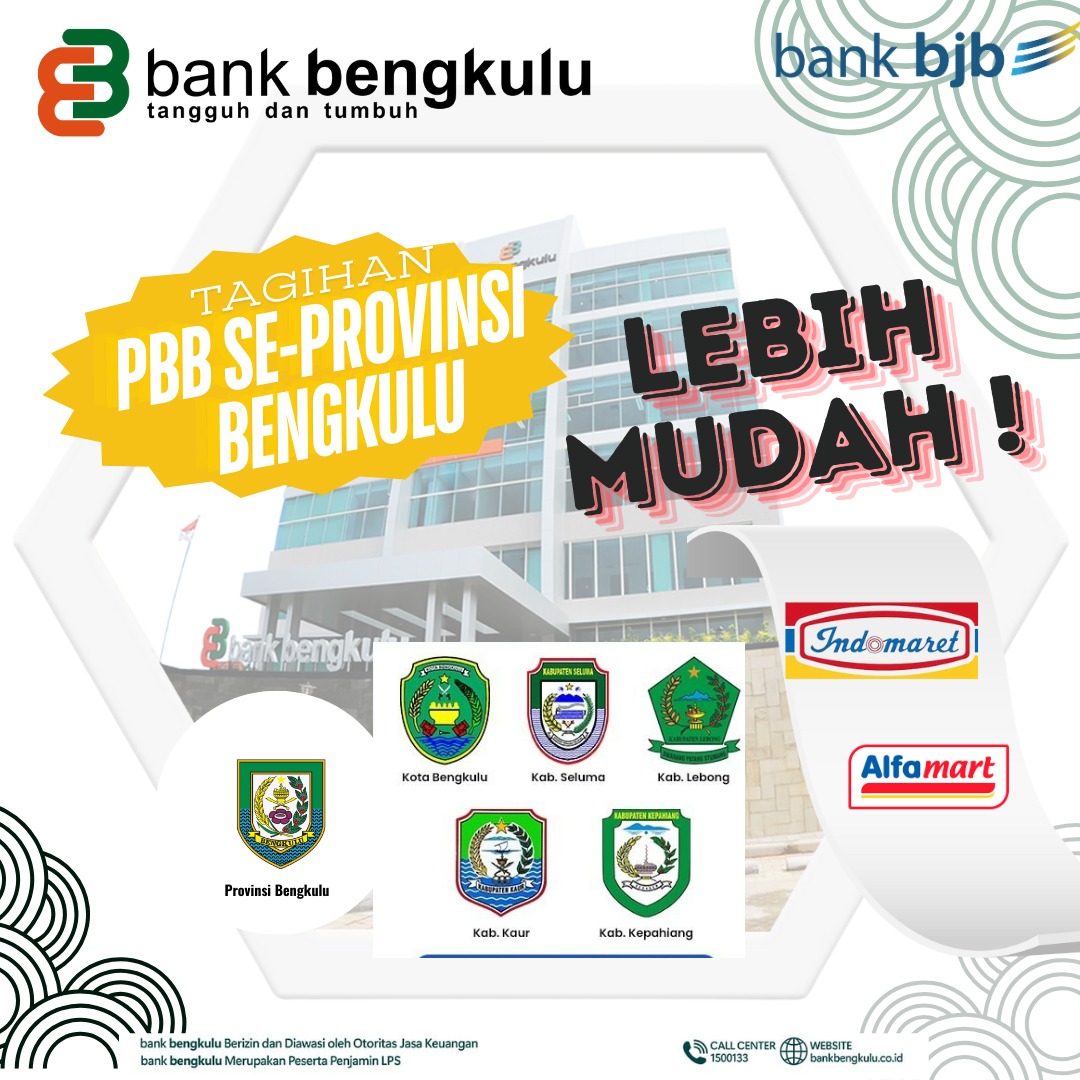 Bank Bengkulu Gandeng Indomaret dan Alfamart Se-Indonesia, Warga Bengkulu Bisa Bayar PBB Tanpa ke Bank