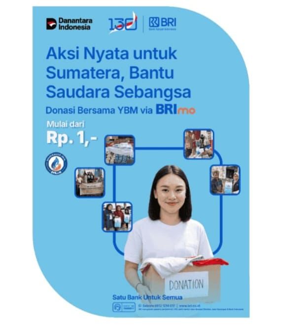 Cepat dan Aman, Sekarang Kirim Donasi untuk Korban Bencana Sumatera Bisa Lewat Aplikasi BRImo