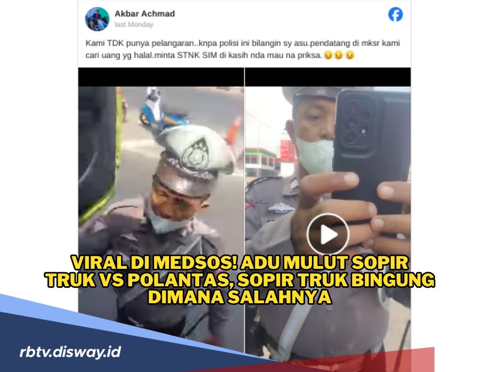 Viral, Sopir Truk Vs Polantas Ribut-ribut di Jalan, Apa Pemicunya? 