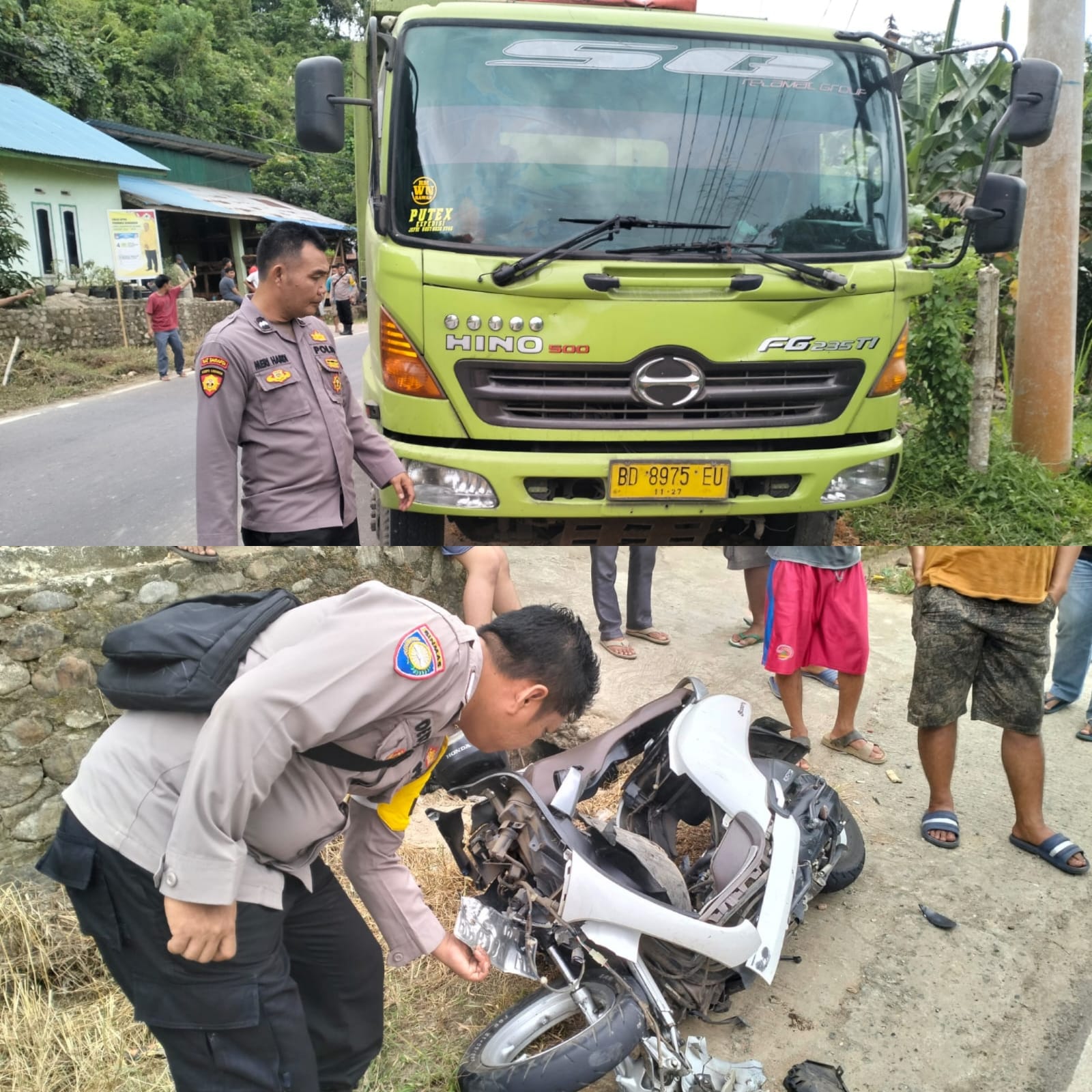 2 Pelajar Luka Berat Akibat Hantam Truk di Tikungan Desa Pagar  Gasing Seluma