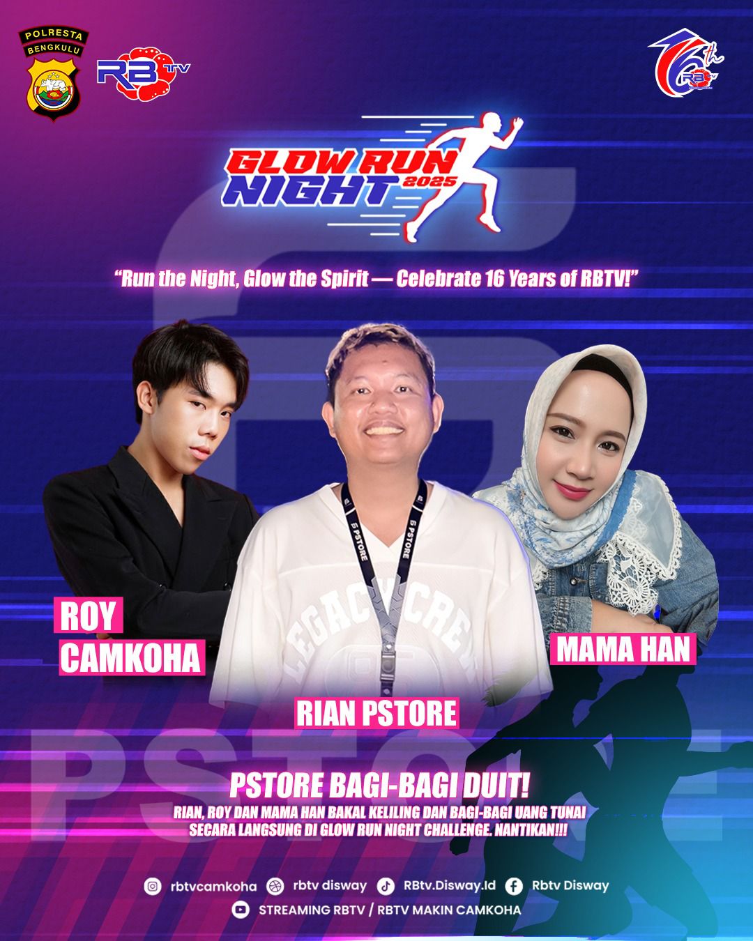 Siap-siap Kebanjiran Rezeki, PSTORE Bakal Bagi-bagi Uang Tunai di Glow Run Night 2025