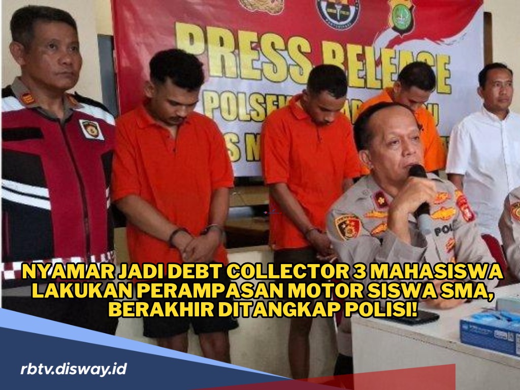 Nyamar jadi Debt Collector, 3 Mahasiswa Lakukan Perampasan Motor Siswa SMA 