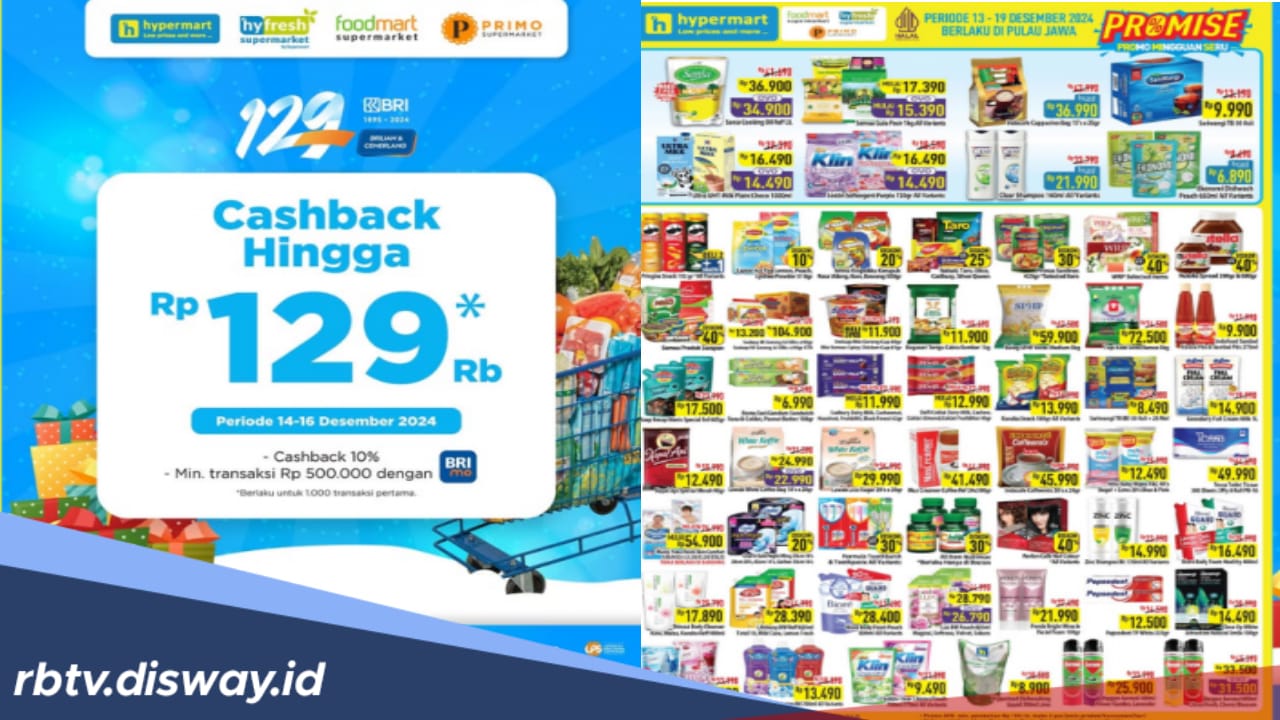 Promo Hypermart Edisi HUT BRI, Ada Diskon hingga 40 Persen, Catat Tanggalnya