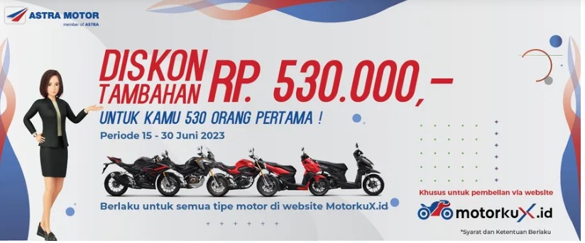 HUT Astra Motor ke-53, Nikmati Diskon RP 530.000 Untuk Pembelian Motor Honda