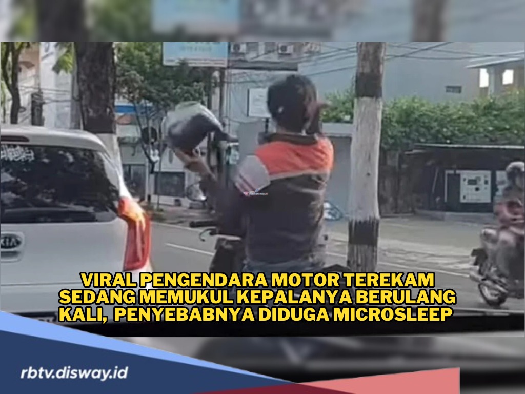 Viral, Pengendara Motor Pukul Kepalanya Sendiri Berulang Kali, Apa Pemicunya? 