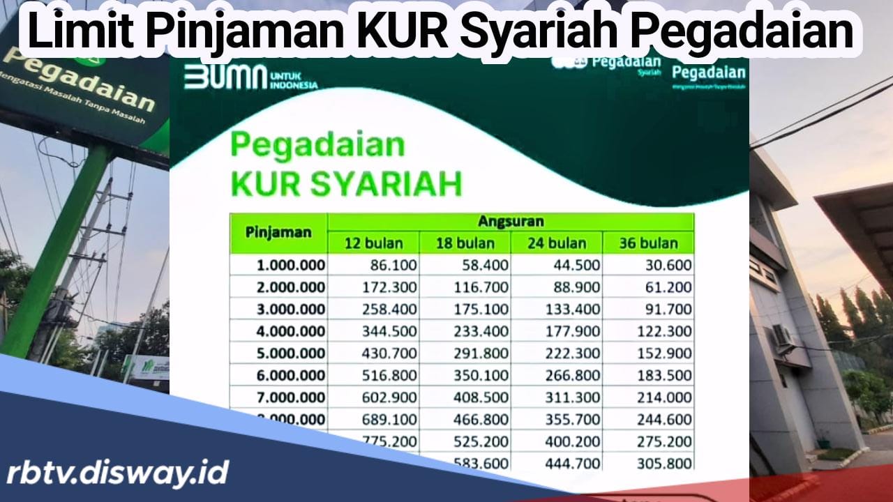 Tenor Angsuran Hingga 36 Bulan, Berapa Limit Pinjaman KUR Syariah Pegadaian?