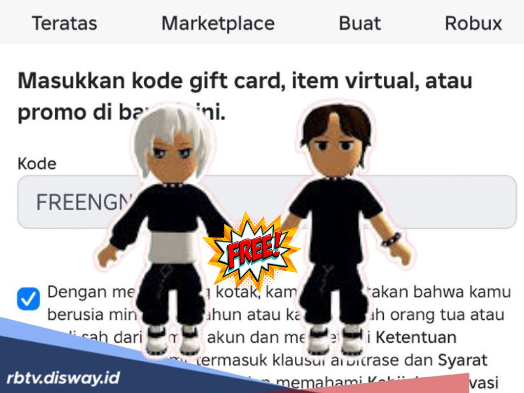 Kode Redeem Roblox Terbaru September 2025, Buruan Klaim!