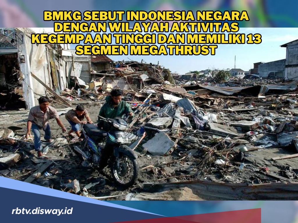 BMKG Sebut Indonesia Negara dengan Wilayah Aktivitas Kegempaan Tinggi dan Punya 13 Segmen Megathrust