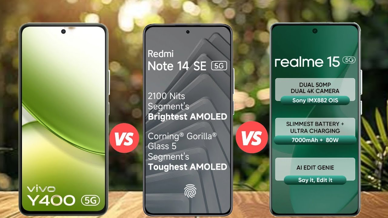 Bagaimana Hasil Perbandingan Hp Vivo Y400 Vs Redmi Note 14 SE 5G Vs Realme 15 5G?