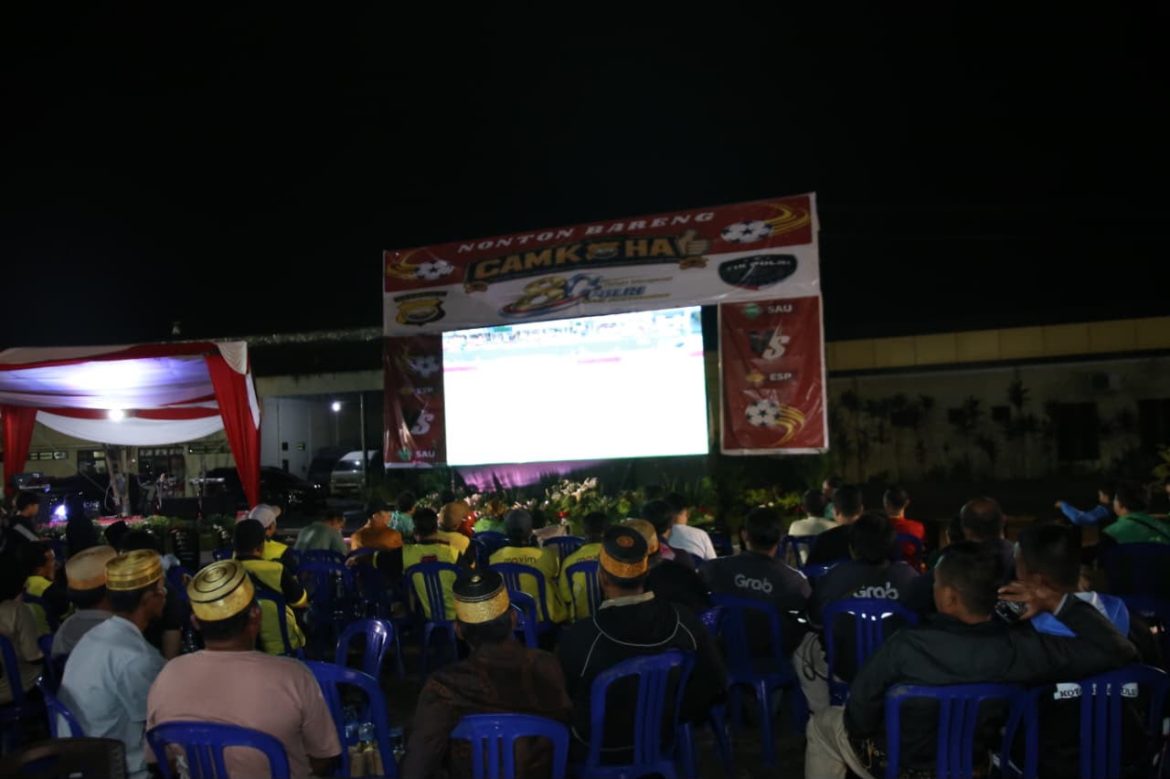 Semarak Hari Bhayangkara ke-80, Polda Bengkulu Gelar Nobar Piala Dunia Bersama Masyarakat