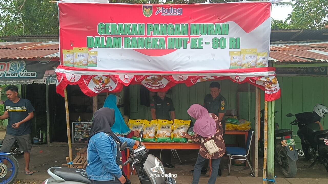 Sambut HUT RI ke-80: Kodim 0425, Polres Seluma dan Bulog Gelar Bazar Sembako Murah 