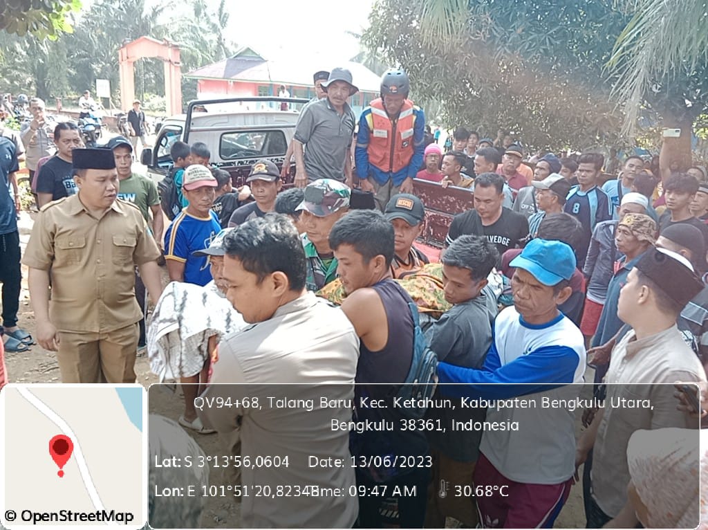 Nenek Hanyut di Bengkulu Utara Ditemukan Tak Jauh dari Makam Keramat