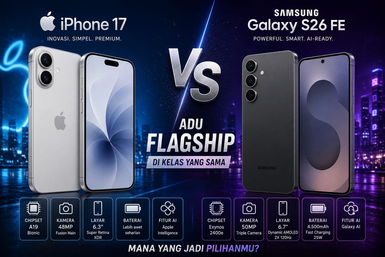iPhone 17 vs Samsung Galaxy S26, Adu Flangship di Kelas yang Sama