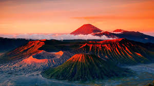 The Beauty of Sunset at the Peak of Mount Bromo, Indonesia