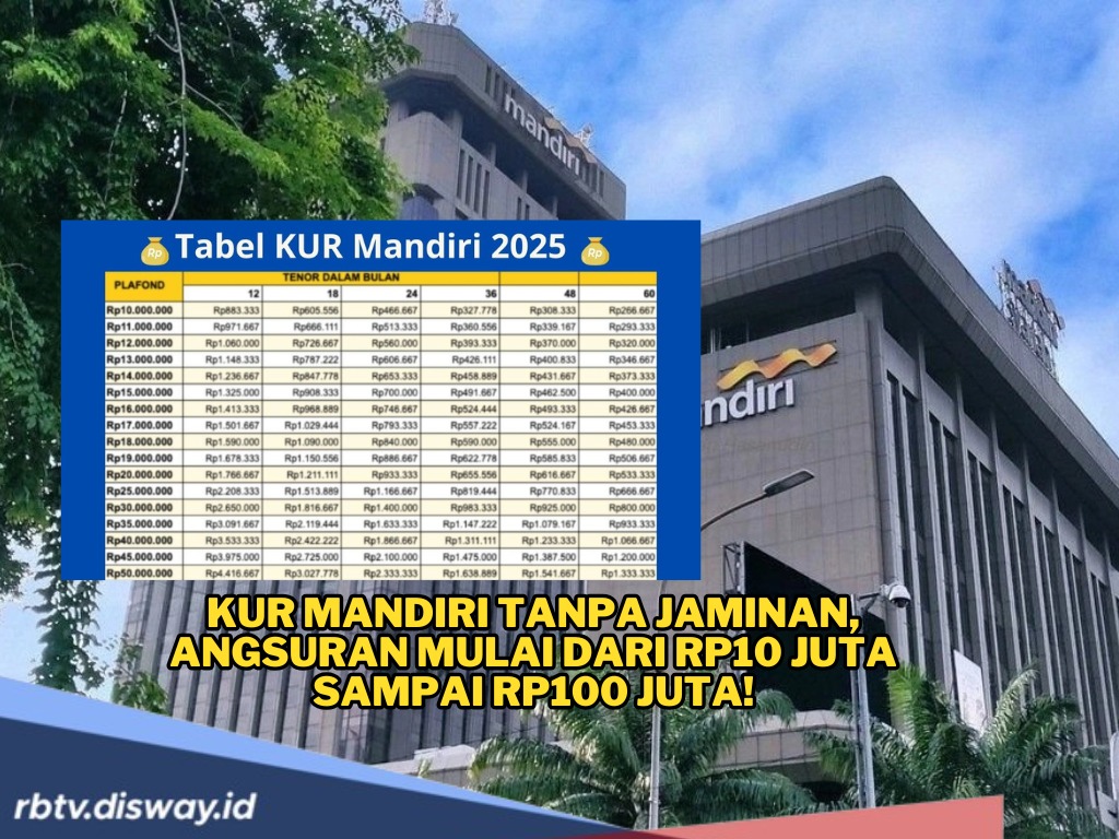 Pinjaman Usaha Tanpa Jaminan di Mandiri, Nih Angsuran Rp10 Juta Sampai Rp100 Juta