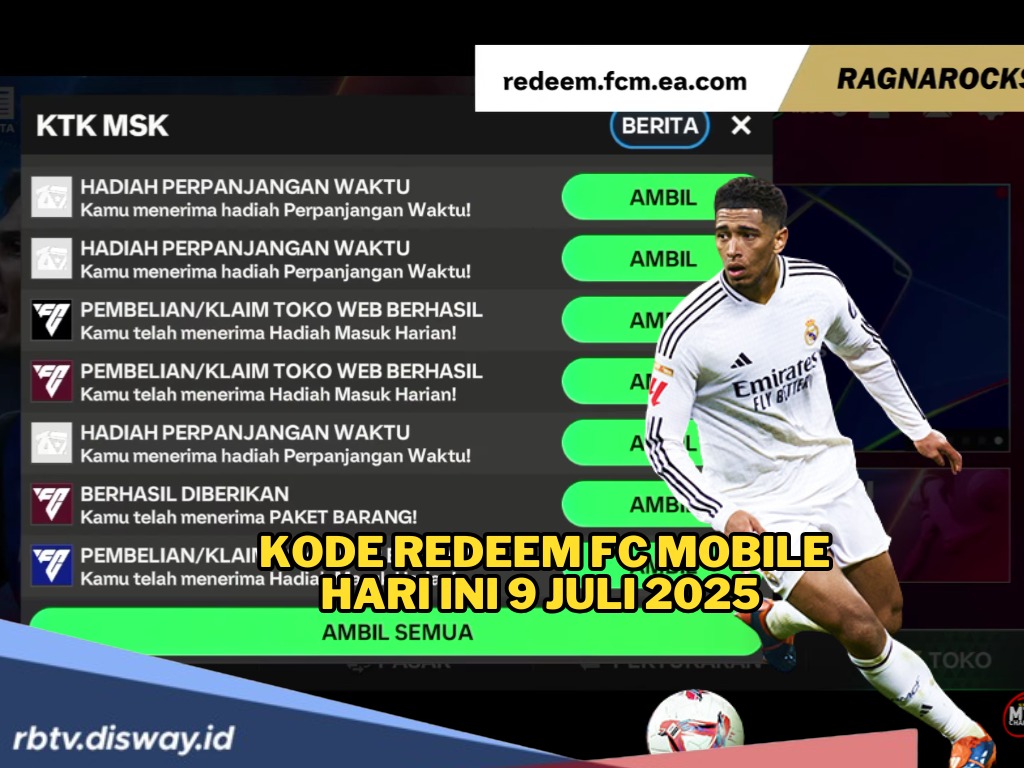 Kode Redeem FC Mobile Hari Ini 9 Juli 2025, Simak Tips Dapat Hadiah Menarik Event