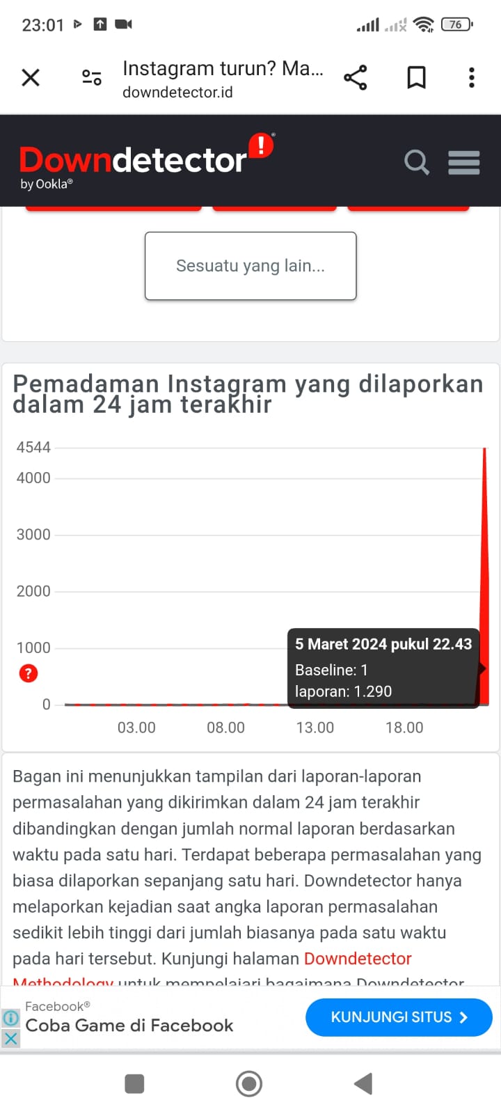 Heboh, Sosial Media Raksasa Facebook dan Istagram Down, Ada Apa?