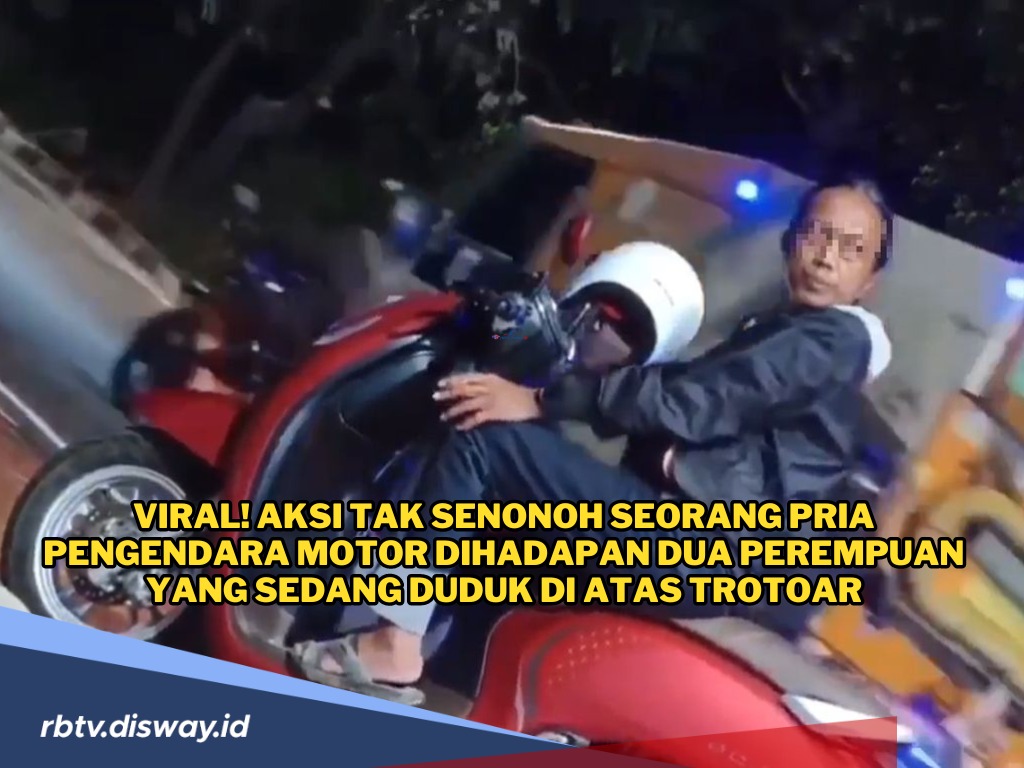 Wajah Pengendara Motor yang Lakukan Perbuatan Tak Senonoh Dihadapan 2 Perempuan