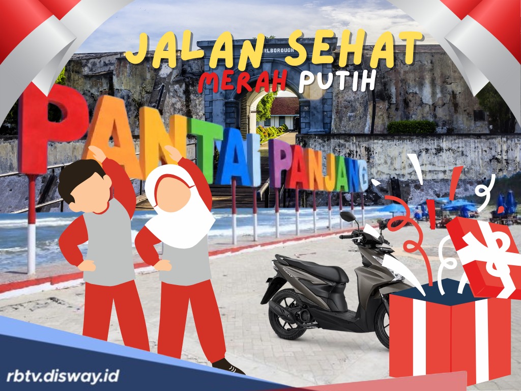 Mau Sepeda Motor Gratis? Besok Ikut Jalan Sehat Merah Putih di Pantai Panjang