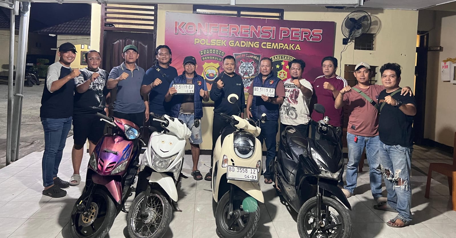 Kurang dari 24 Jam, Bandit Curanmor Ditangkap Polisi