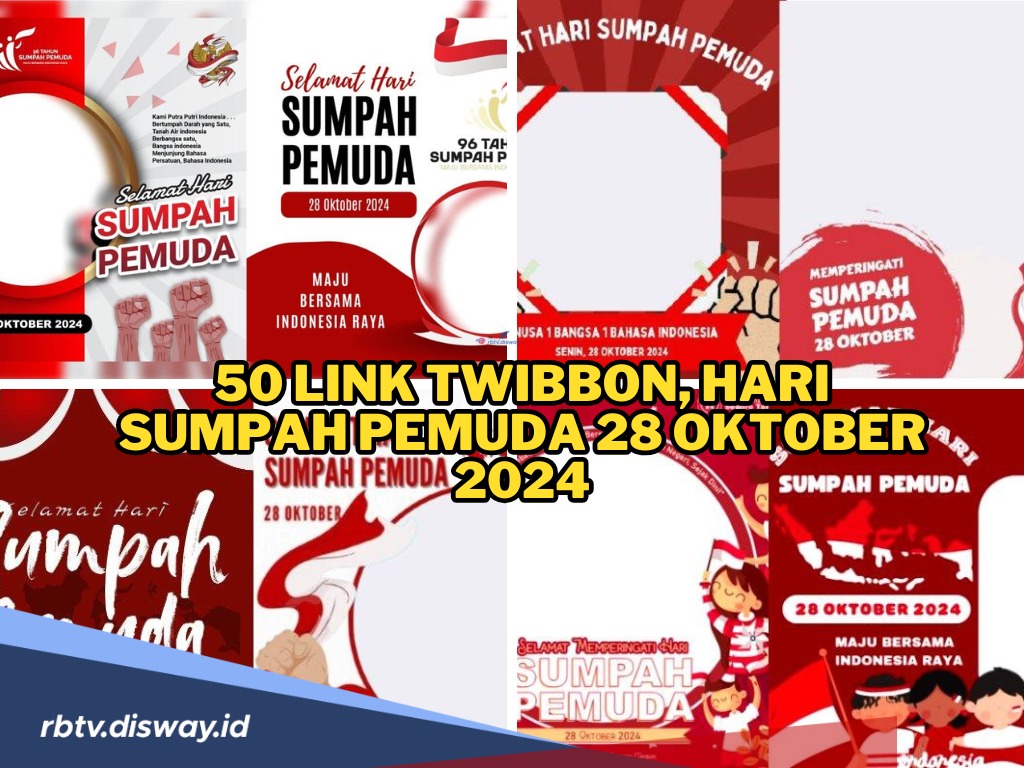 Kumpulan Link Twibbon Hari Sumpah Pemuda 28 Oktober 2024, Unduh di Sini