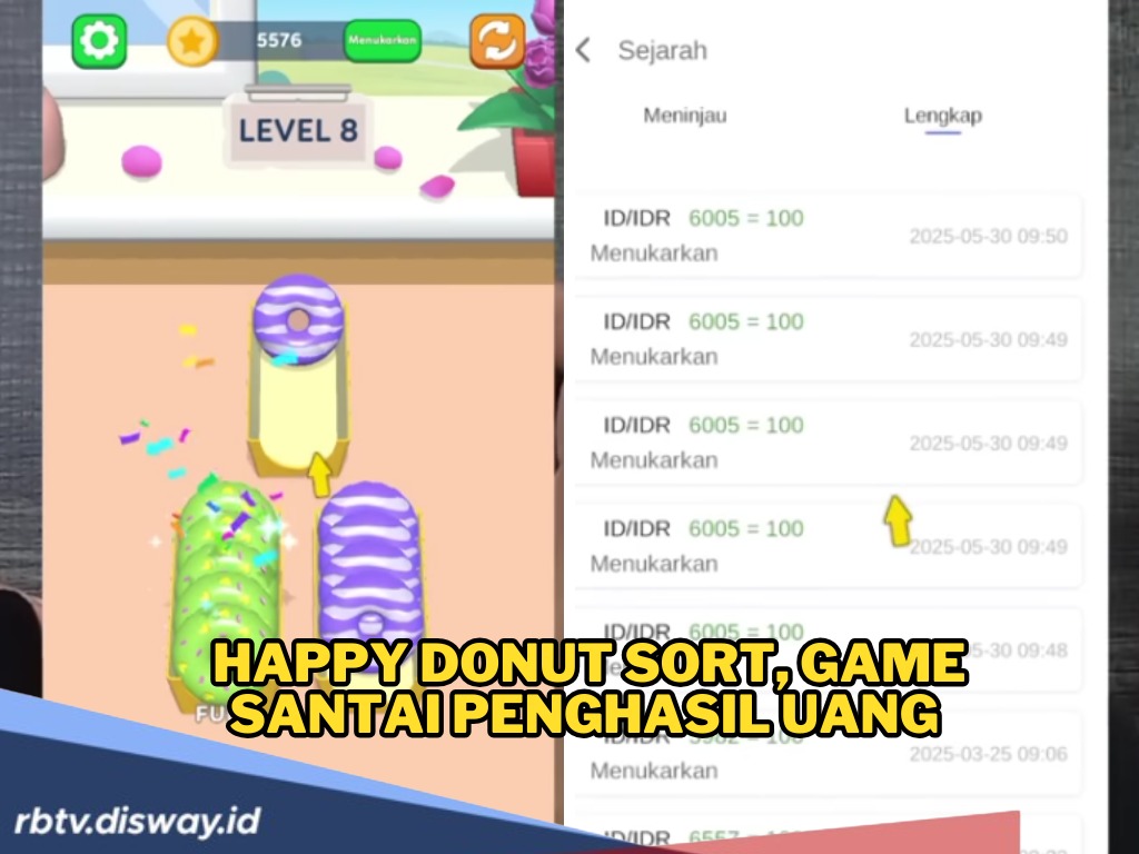 Happy Donut Sort, Game Santai Penghasil Uang yang Terbukti Membayar Langsung ke Saldo DANA! Mau Coba?