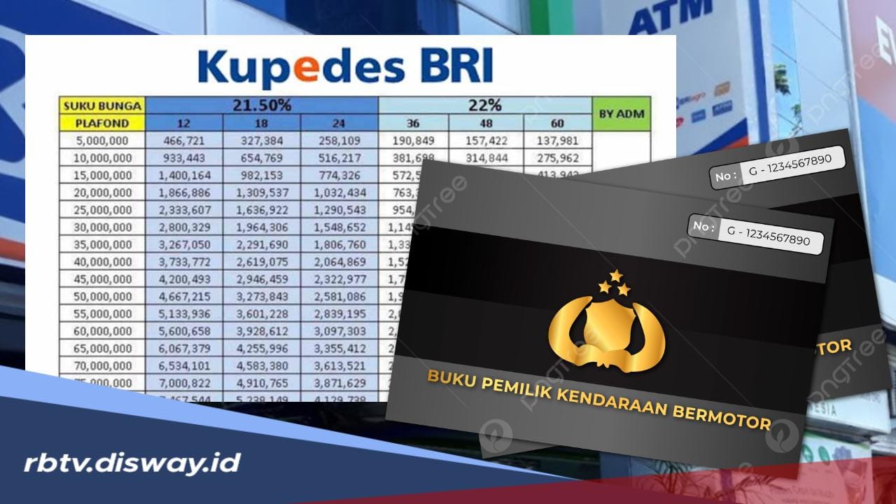 Simak, Ini Tabel Angsuran Kupedes BRI Pinjaman Rp 3-15 Juta dengan Jaminan BKPB Motor