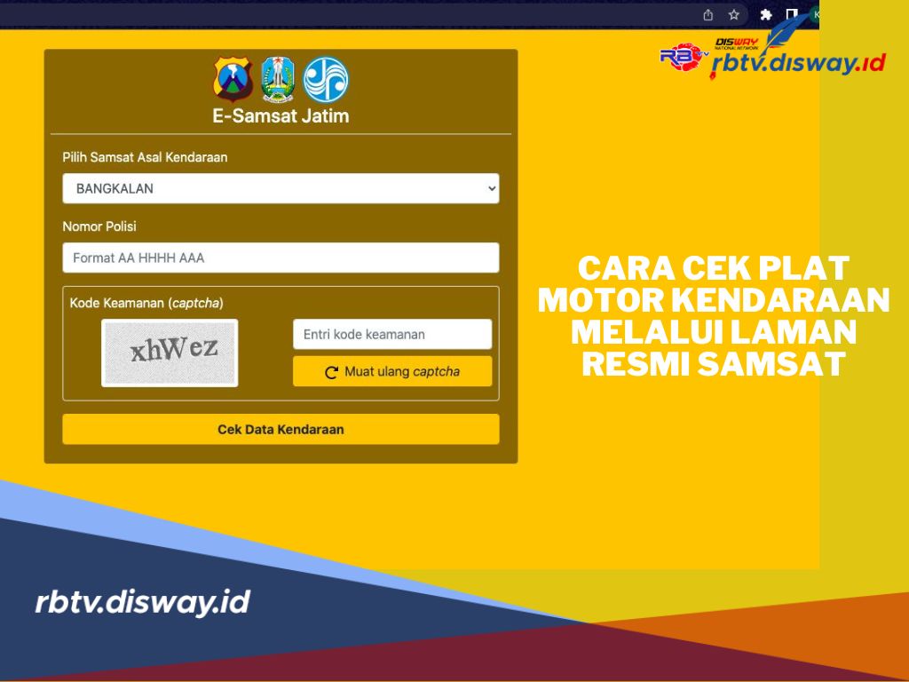 6 Cara Cek Plat Nomor Kendaraan Lewat Laman Resmi Samsat, Mudah dan Cepat