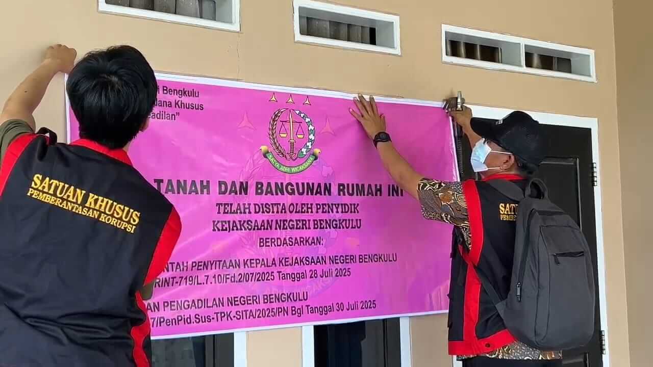 Dugaan Korupsi Kas Bank Bengkulu Rp6,7 M, Jaksa Sita Tanah dan Bangunan 