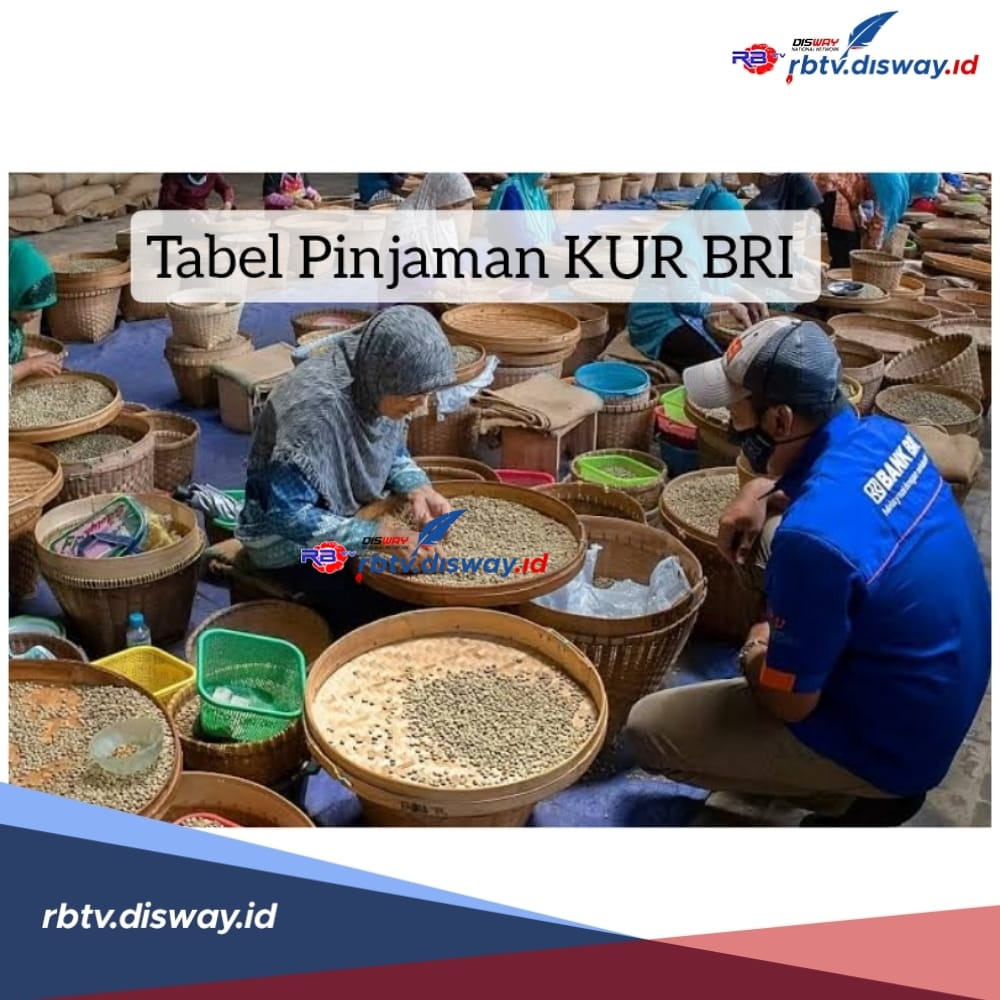 Tabel Pinjaman KUR BRI 2024, Segini Tenor Maksimal Pinjam Uang untuk Modal Kerja dan Investasi