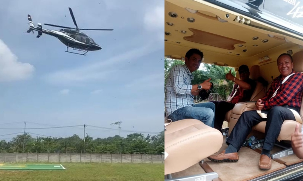 Helikopter Milik Pengusaha Batubara Asal Bengkulu Seharga Rp140 Miliar Akhirnya Mendarat