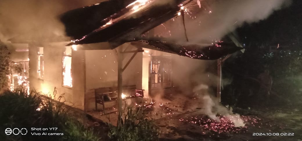 Dini Hari, Rumah di Arga Makmur Terbakar, Ini Penyebabnya