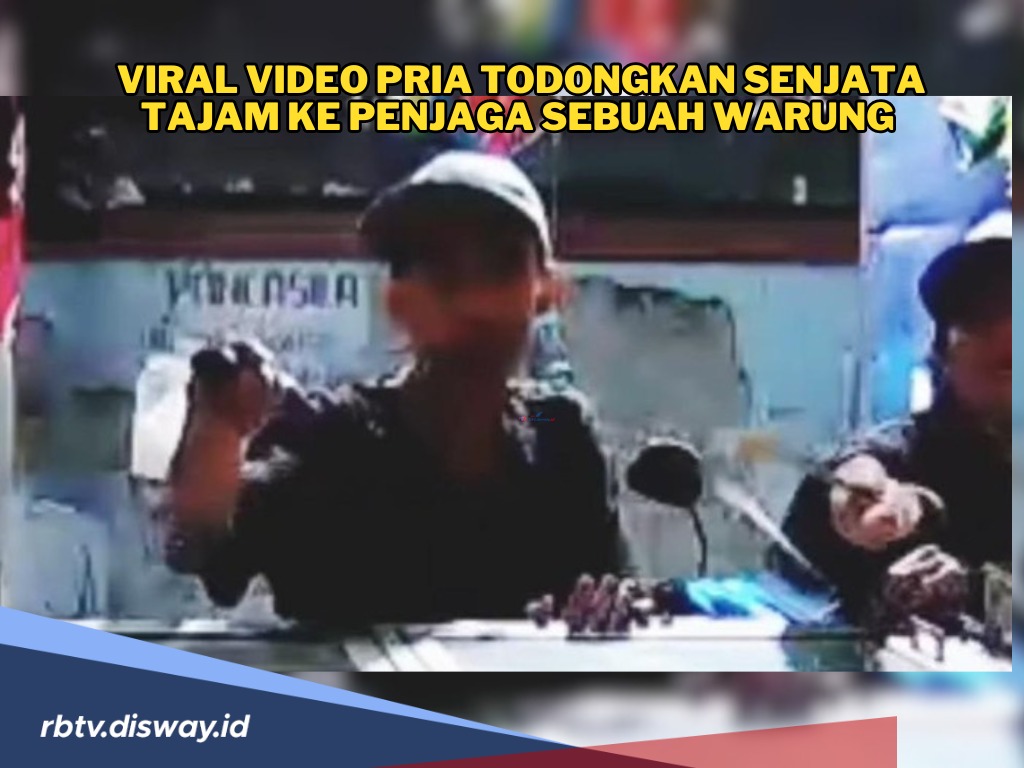 Viral Video Pria Todongkan Senjata Tajam ke Penjaga Warung dan Coba Rampas Hp Korban