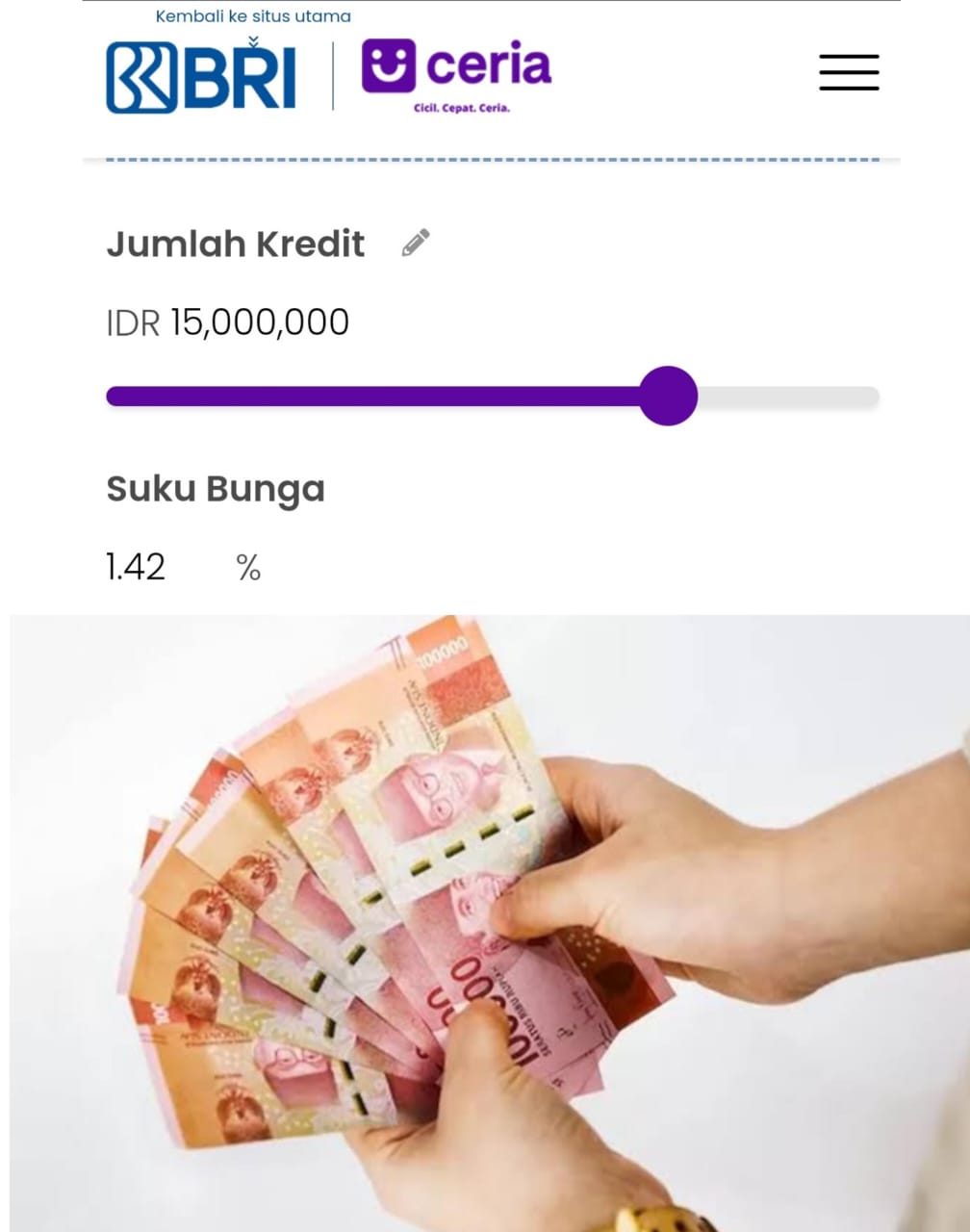 Pakai KTP Bisa Ajukan Pinjaman Rp15 Juta di BRI Ceria Via Handphone, Ini Estimasi Angsuran per Bulan